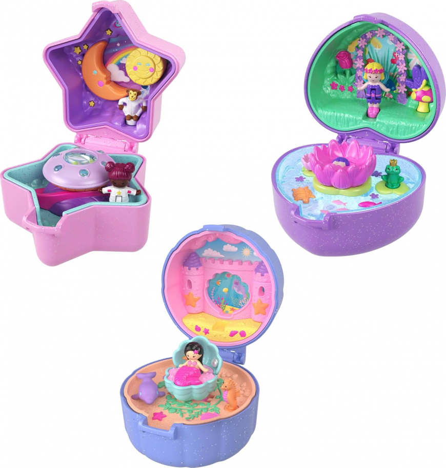 Polly Pocket Keepsake Collection Ring Box 3 Pack