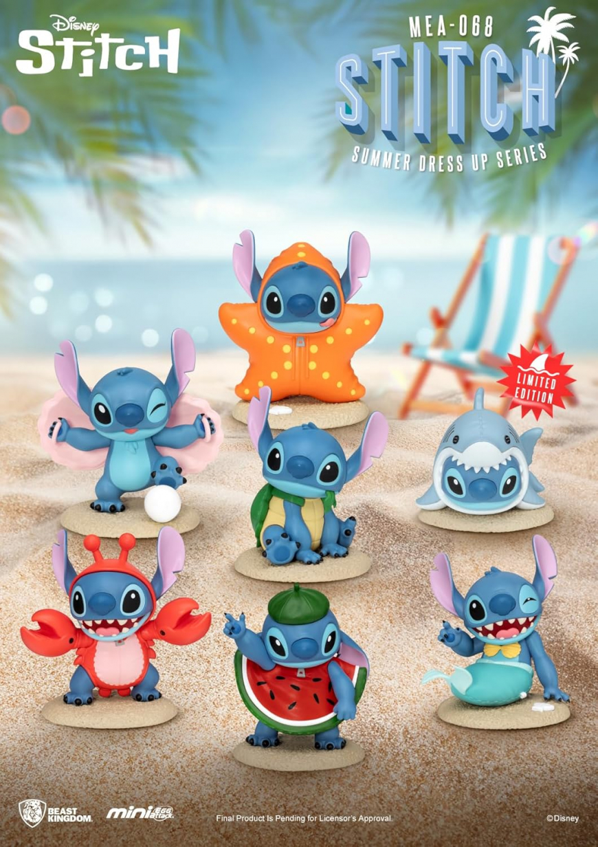 Beast Kingdom Stitch Summer Dress-Up Series 6-Piece Blind Box Set