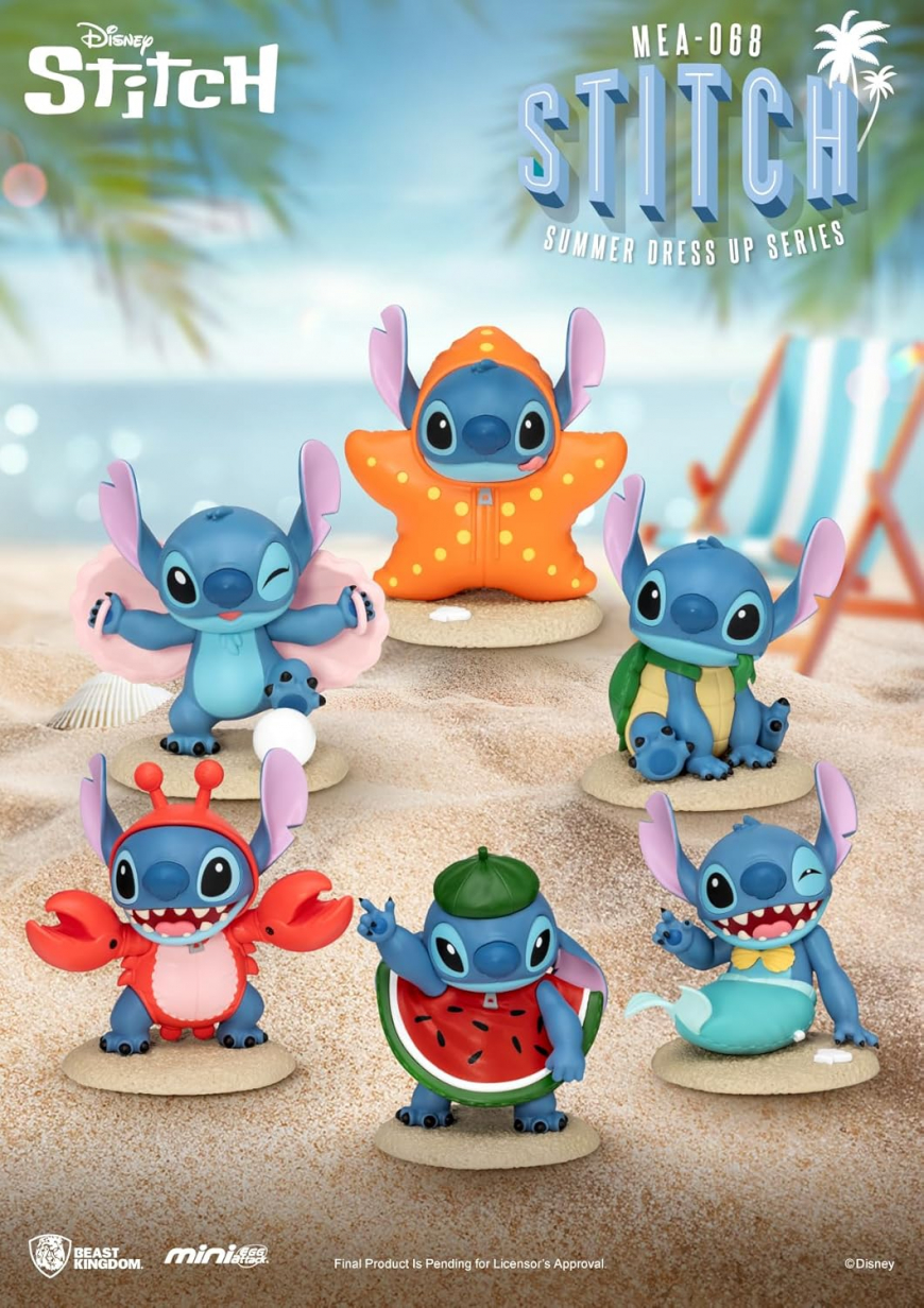 Beast Kingdom Stitch Summer Dress-Up Series 6-Piece Blind Box Set
