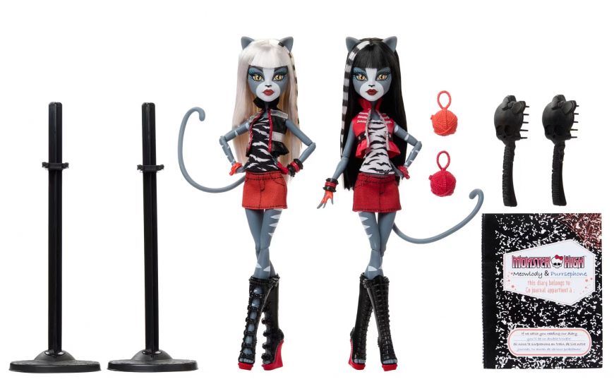 Monster High Boo-Riginal Creeproduction Meowlody And Purrsephone Dolls