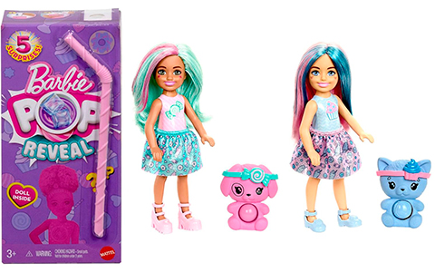 Barbie Chelsea Pop Reveal Treat series dolls