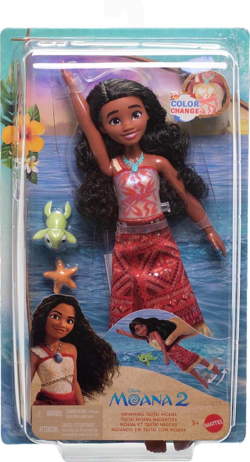 Moana 2 Swimming Tautai Moana doll from Mattel