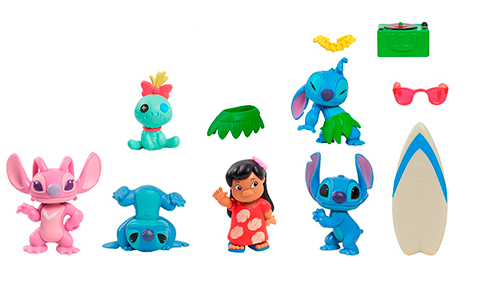 Just Play Disney Stitch Collectible Figure Set Ohana means family