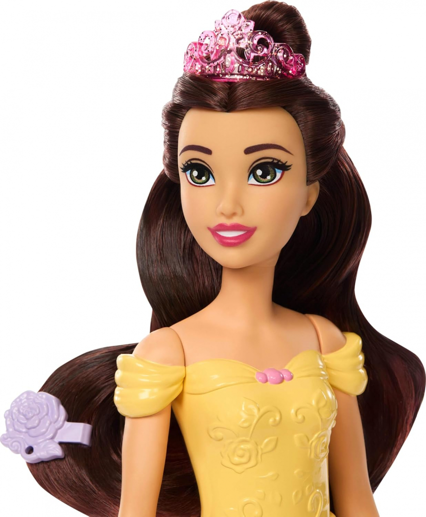 Mattel Disney Princess Belle Bathe & Brush Dog doll
