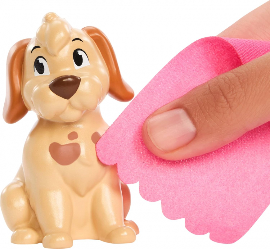 Mattel Disney Princess Belle Bathe & Brush Dog doll