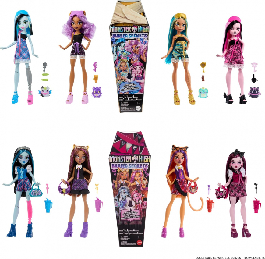 Monster High Buried Secrets series 2 dolls Scare-mester style