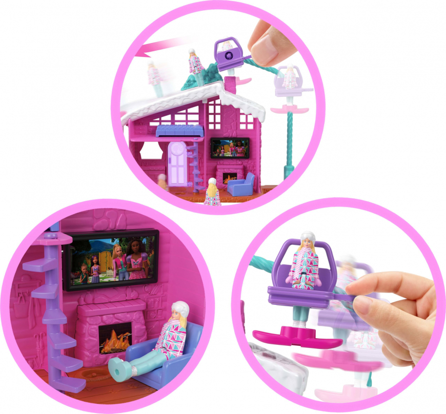 Barbie Mini BarbieLand Ski Chalet Playset 2025 JFY51