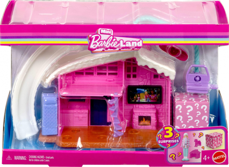 Barbie Mini BarbieLand Ski Chalet Playset 2025 JFY51