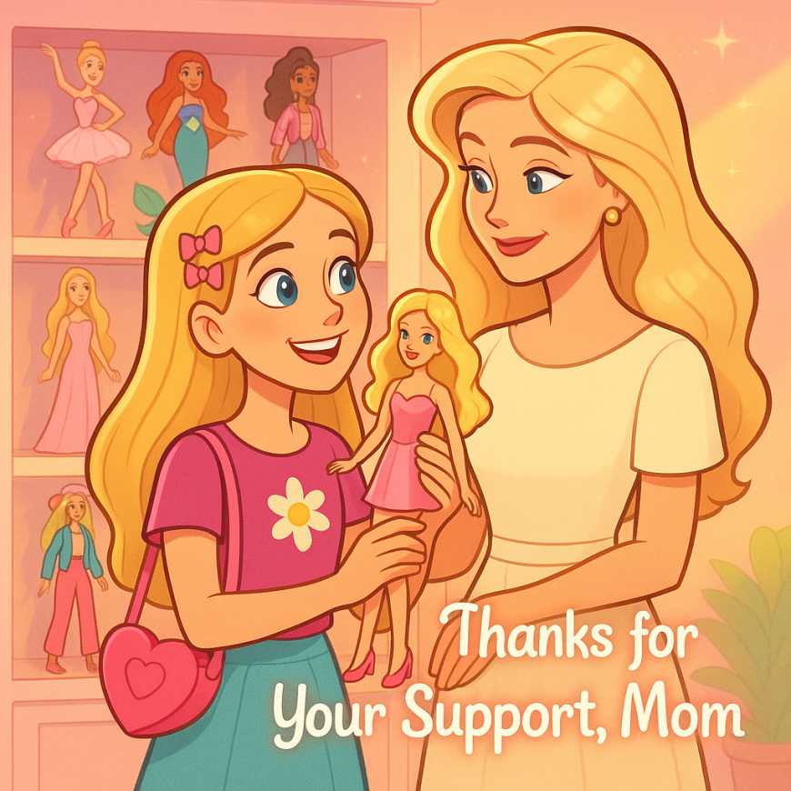 Barbie Mother's Day picture card