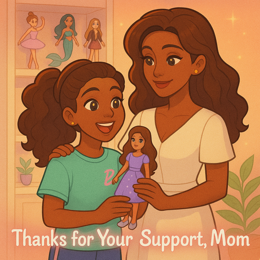 Barbie Mother's Day picture card