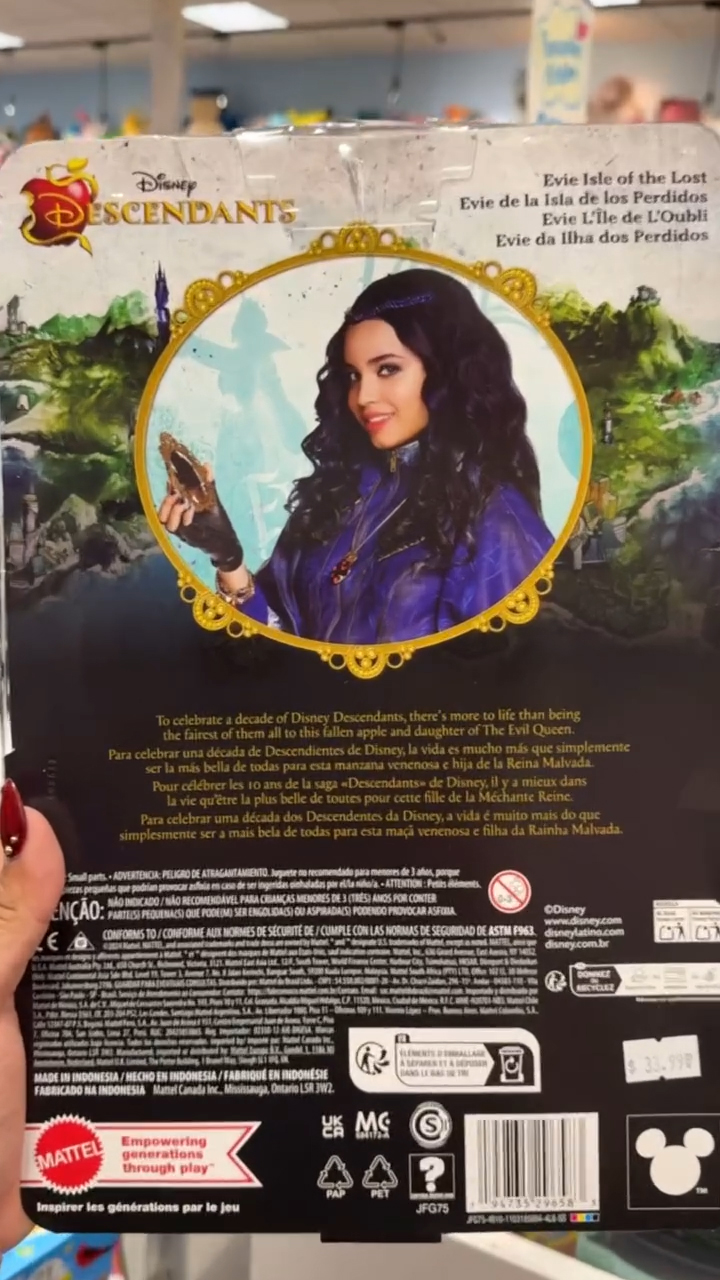 In real life photos Disney Descendants Evie 10th anniversary doll JFG75