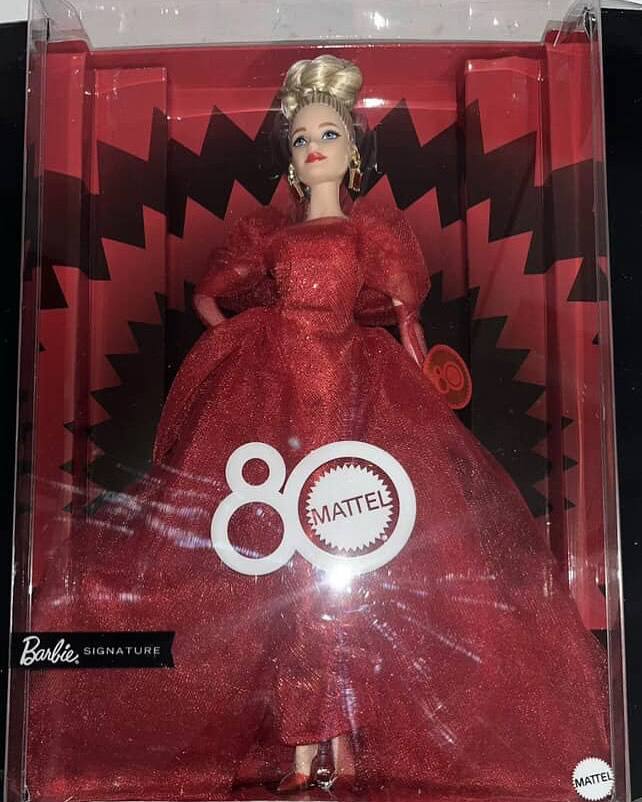 Barbie Signature Mattel 80th Anniversary Ruby Red Dolls