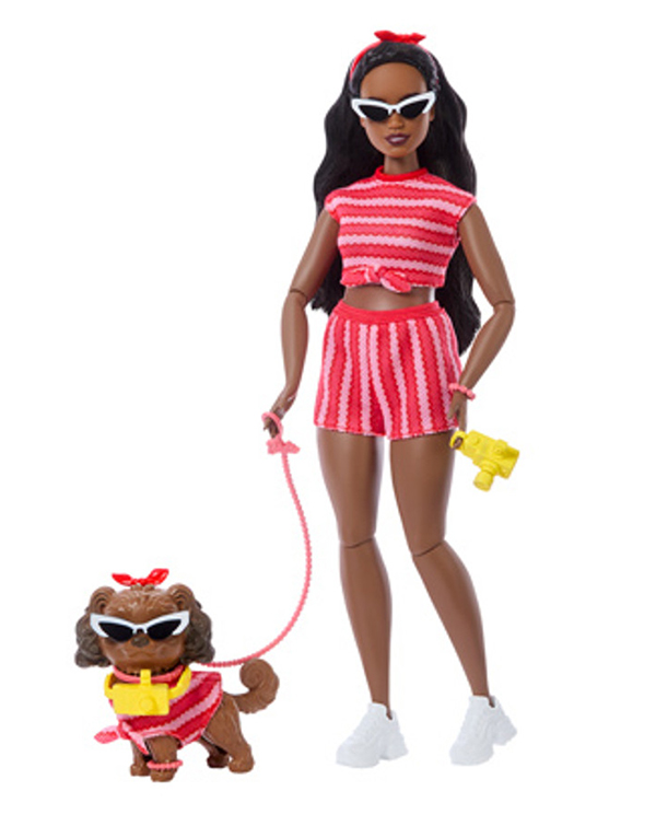 Barbie Twinning Looks doll striped crop top