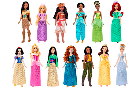 Mattel Disney Princess Ultimate Princess Collection with 13 Fashion Dolls