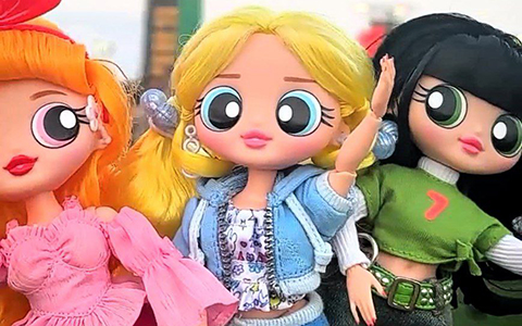 LOL Surprise OMG Powerpuff Girls dolls Blossom, Bubbles and Buttercup