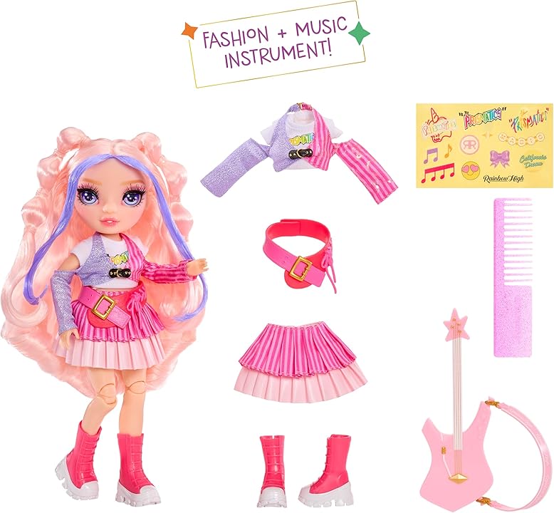 Rainbow High Junior High Rock Band the Prismatics Bella doll