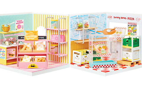 MGA's Miniverse Spaces Starter Pack- Ice Cream and Pizza Shop