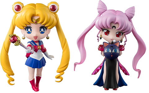 Figuarts mini Sailor Moon Crystal Star Compact and Black Lady figures