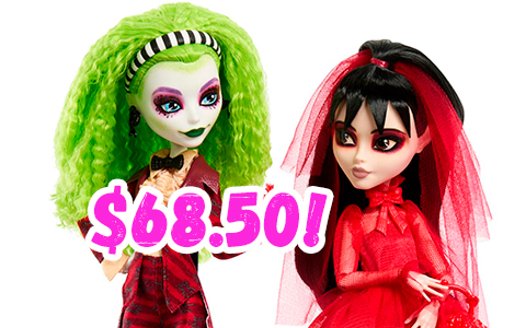 Monster High Skullector Beetlejuice 2-pack dolls in weeding outfits