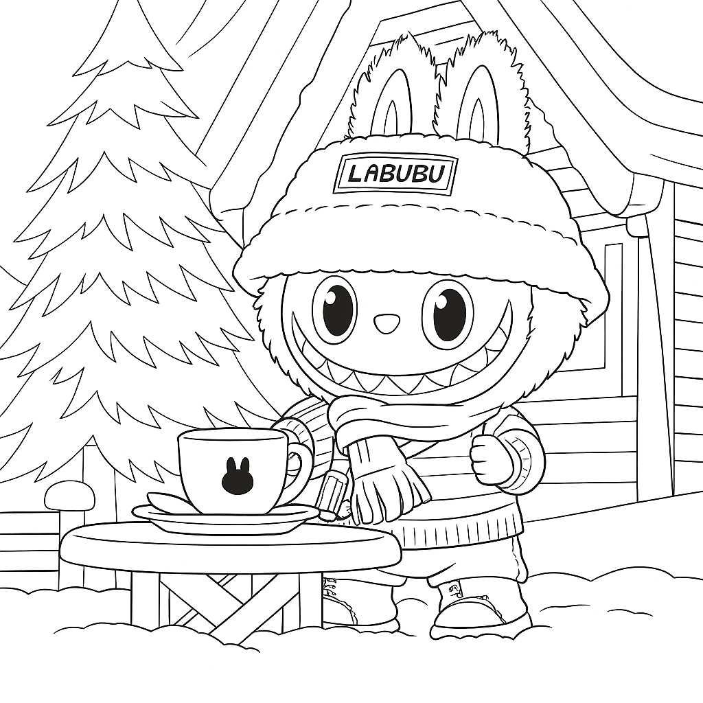 Labubu Dress Up Coloring Pages 2025 
