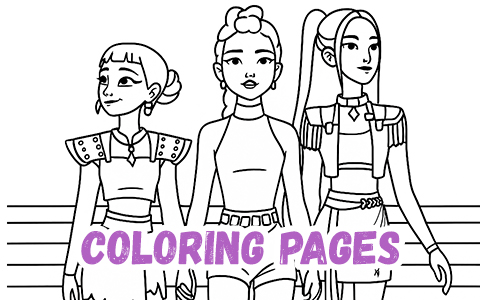 KPop Demon Hunters coloring pages