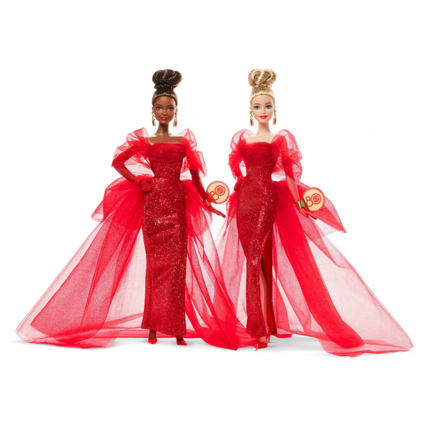 Barbie Signature Mattel 80th Anniversary Ruby Red blonde doll JBJ17