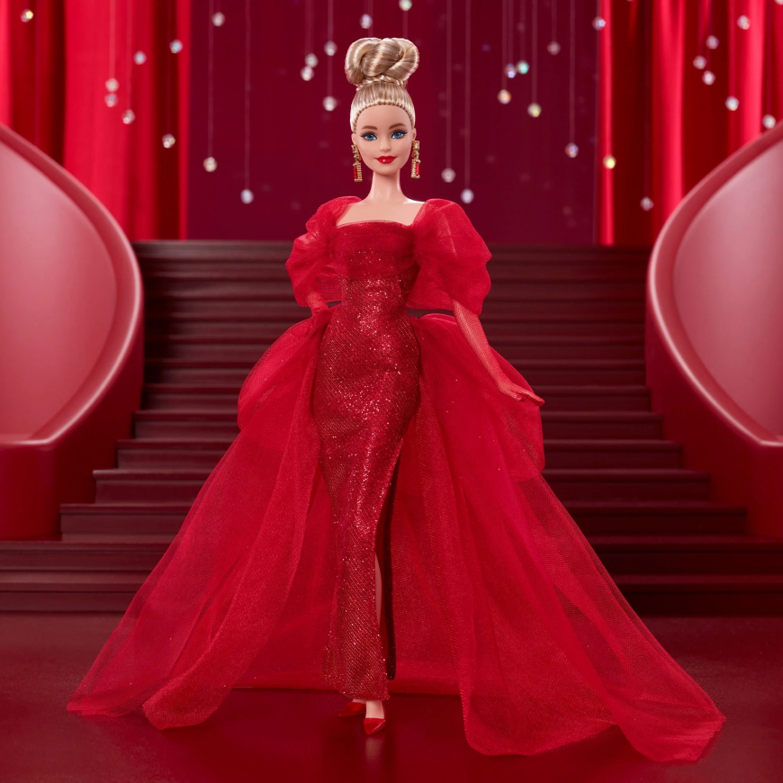 Barbie Signature Mattel 80th Anniversary Ruby Red blonde doll JBJ17