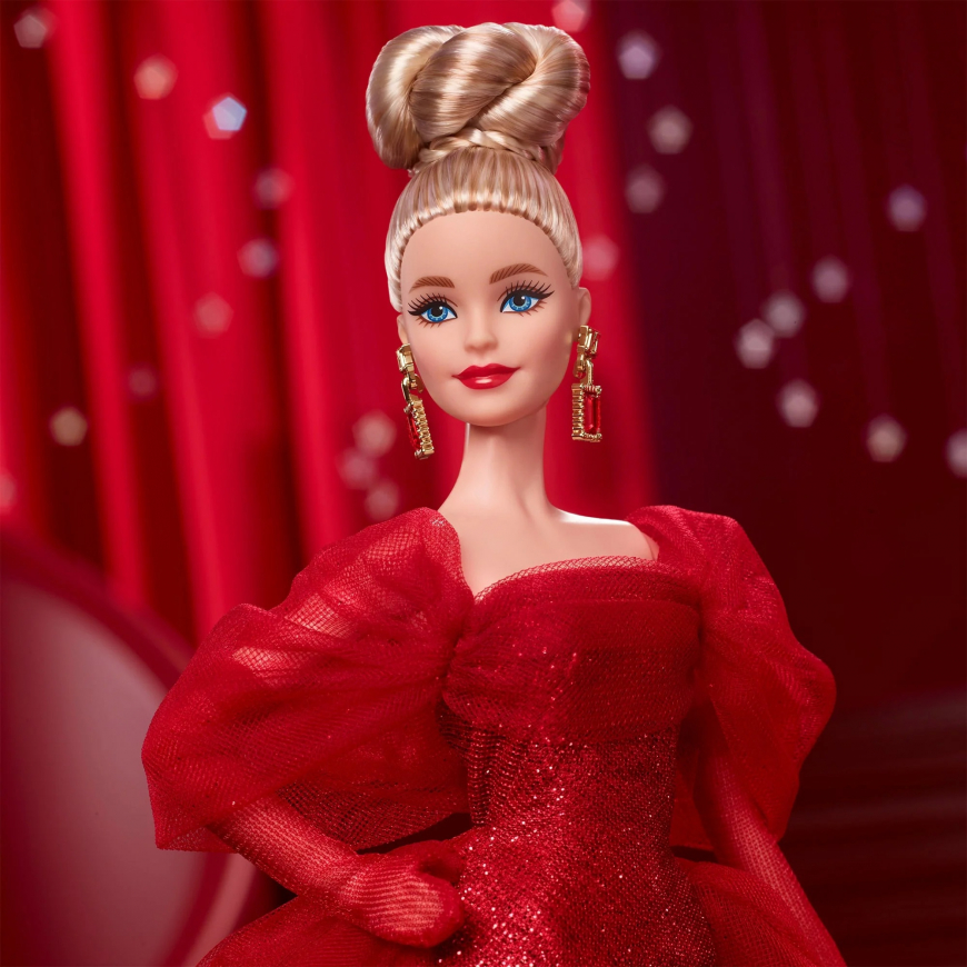 Barbie Signature Mattel 80th Anniversary Ruby Red blonde doll JBJ17