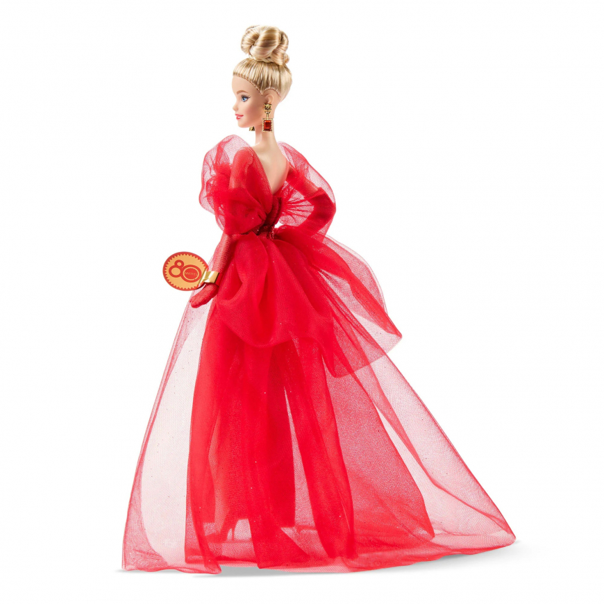 Barbie Signature Mattel 80th Anniversary Ruby Red blonde doll JBJ17