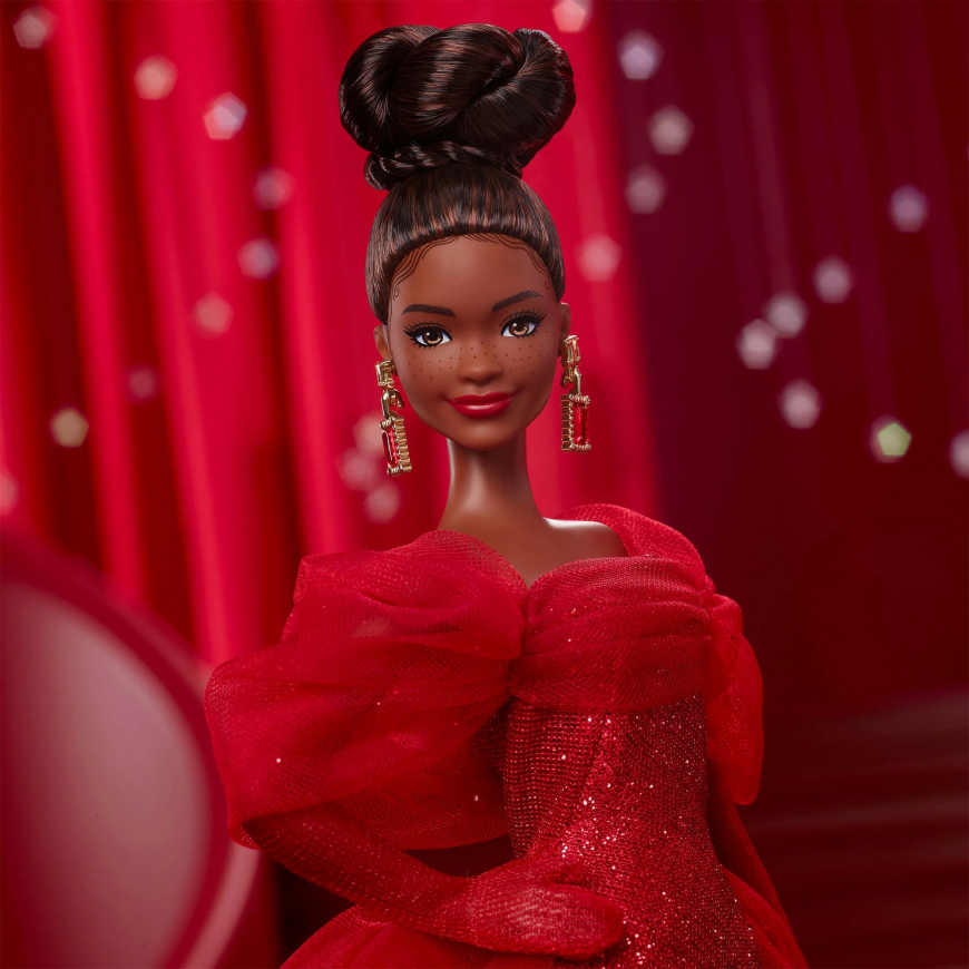 Barbie Signature Mattel 80th Anniversary Ruby Red brunette doll JBJ18