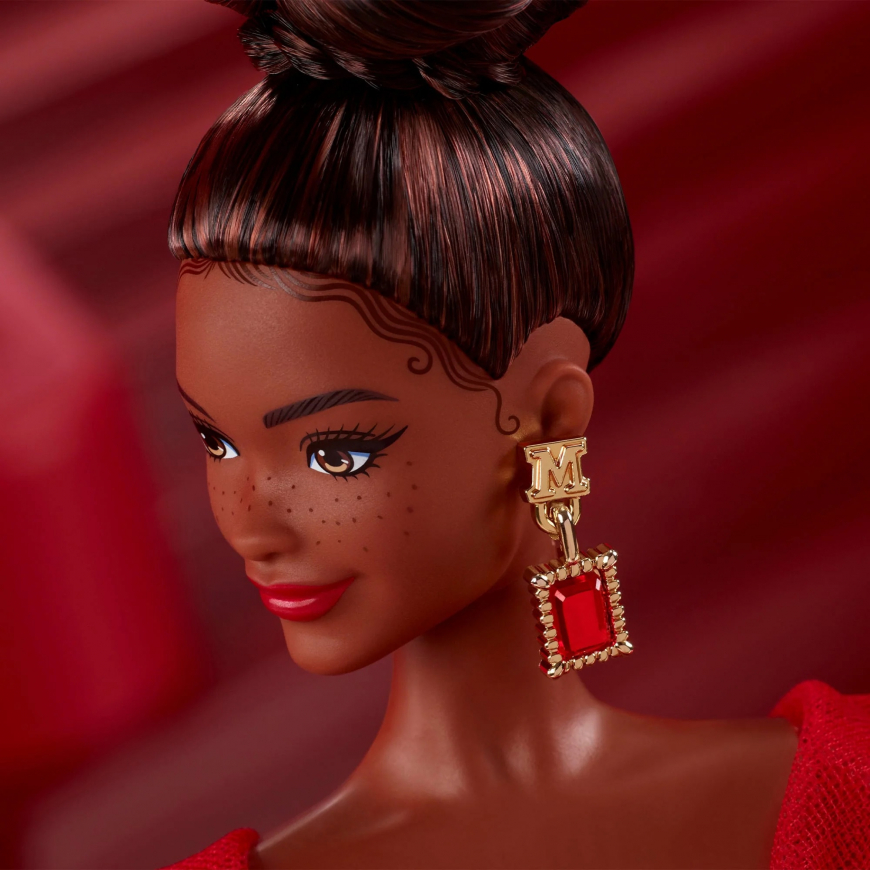 Barbie Signature Mattel 80th Anniversary Ruby Red brunette doll JBJ18