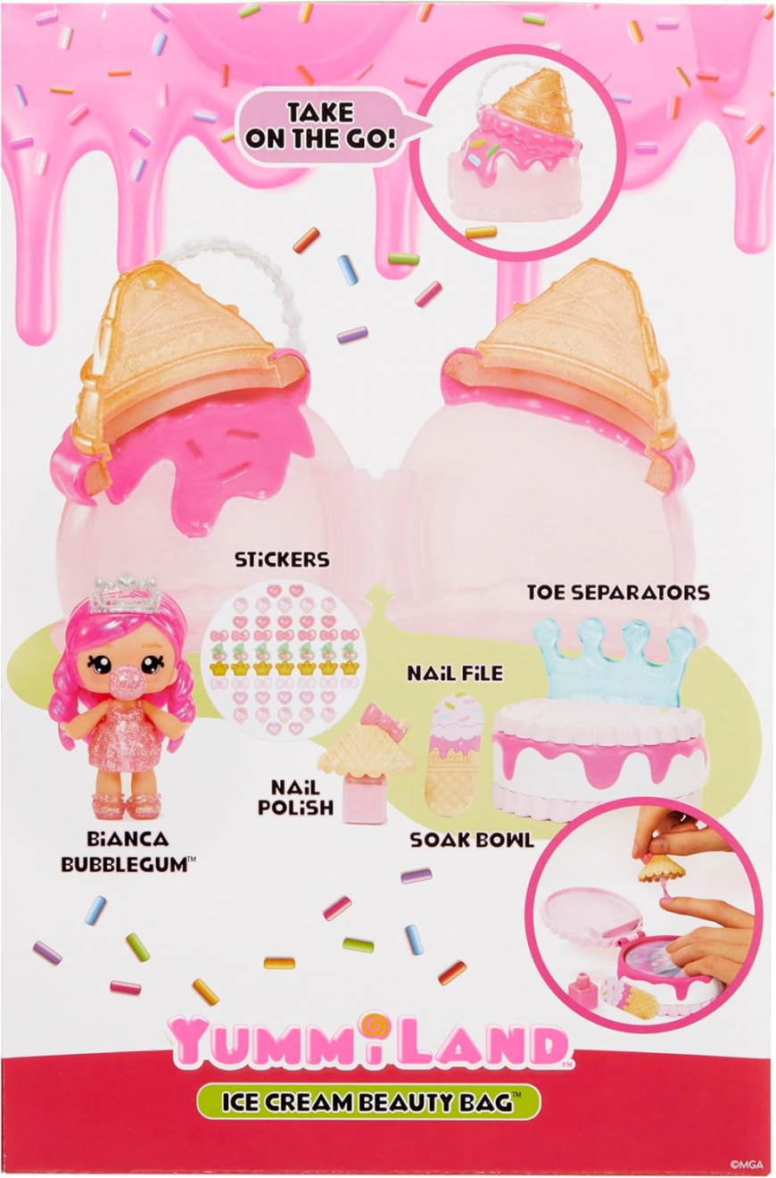 Yummiland Beauty Bag Playset + Lip Gloss Doll Ice-cream (Bianca Bubblegum)
