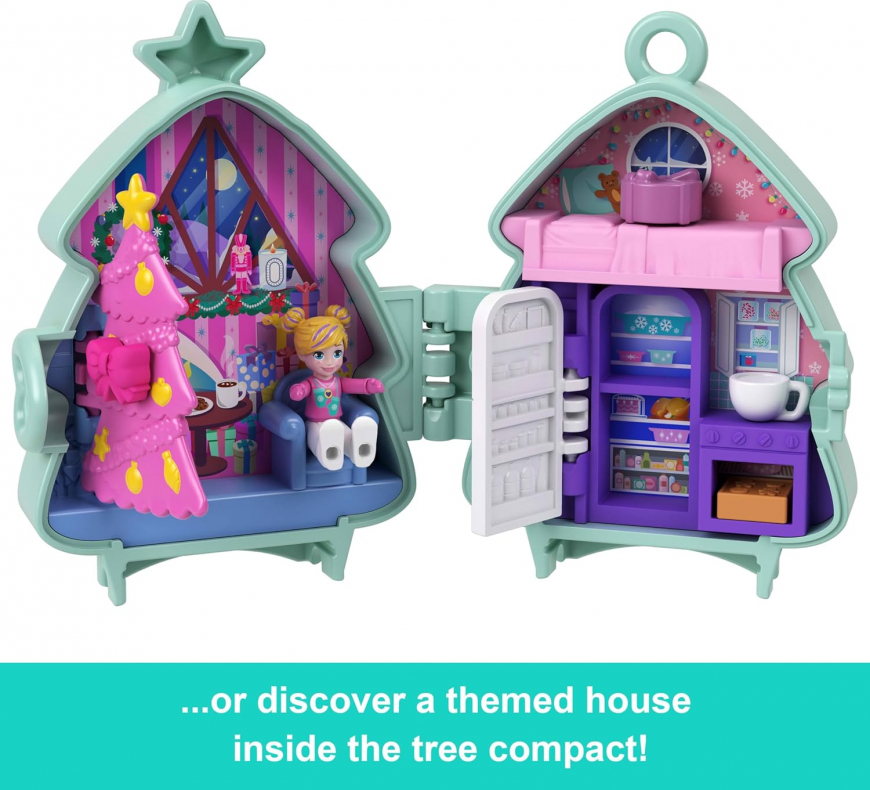 Polly Pocket Holiday Stackable Compact Playset Bundle