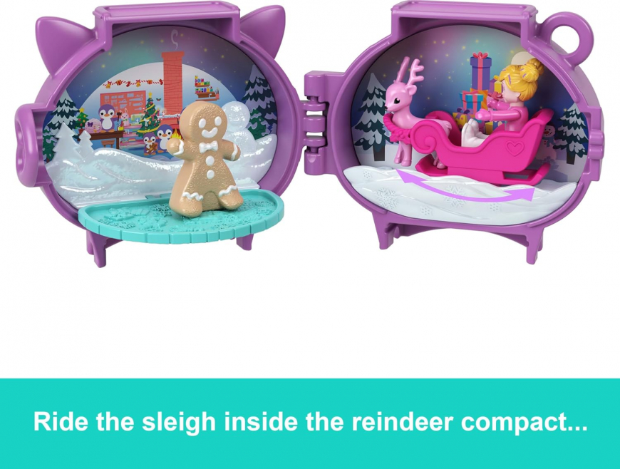 Polly Pocket Holiday Stackable Compact Playset Bundle