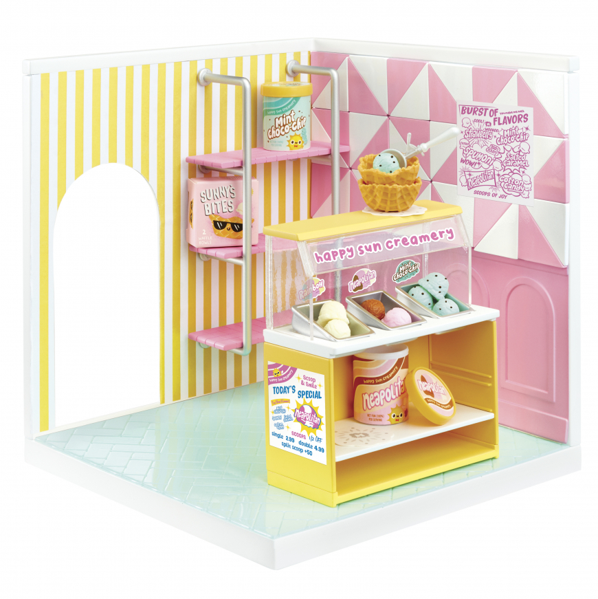 MGA's Miniverse Spaces Starter Pack- Ice Cream and Pizza Shop