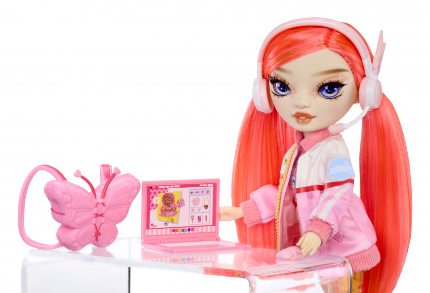 New Rainbow High Sparkle & Shine doll Dawn coral red