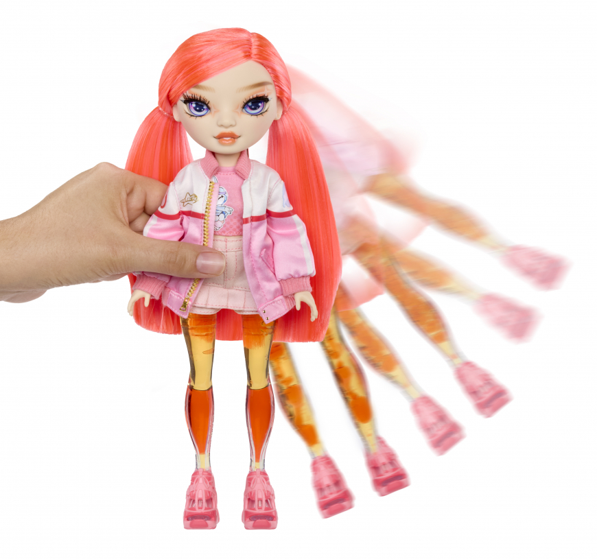 New Rainbow High Sparkle & Shine doll Dawn coral red