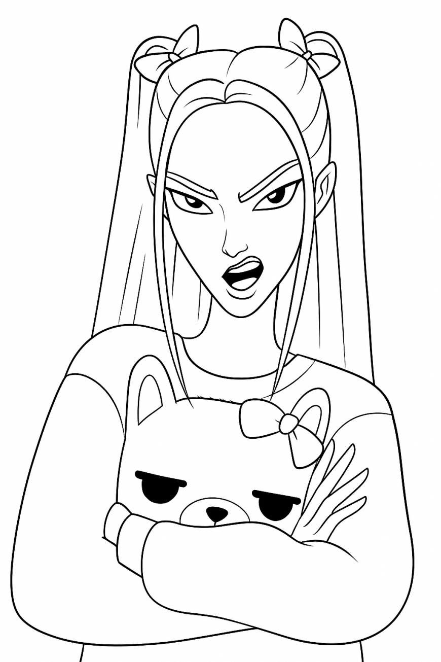 KPop Demon Hunters coloring Mira