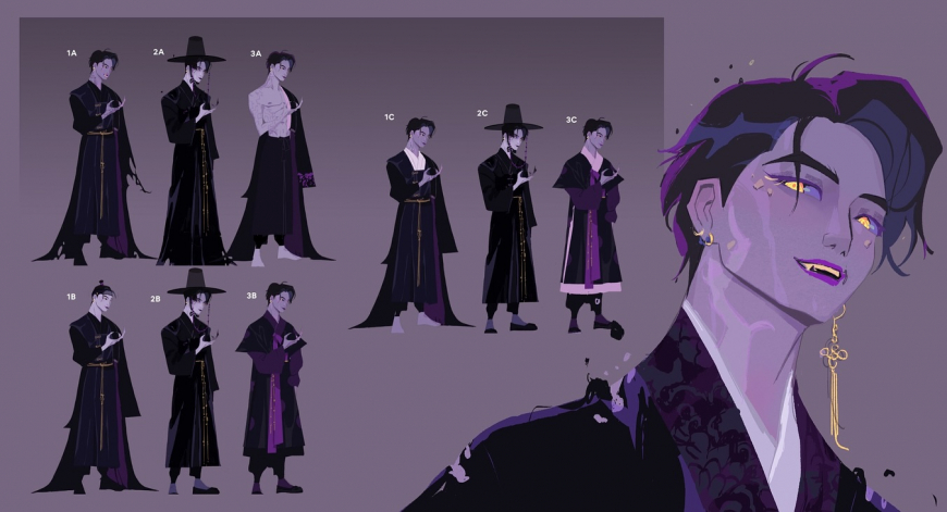 KPop Demon Hunters Jinu concept art