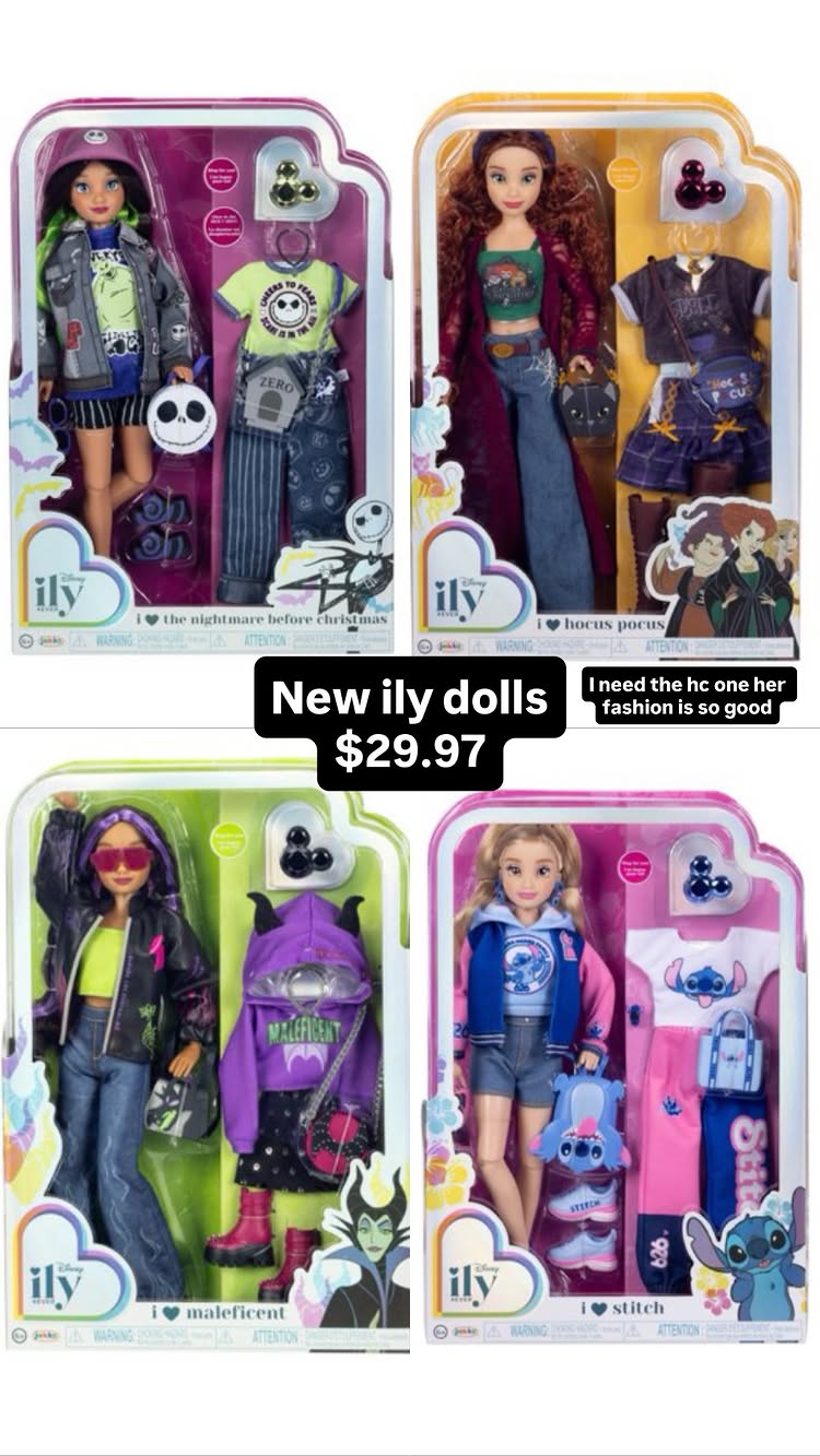 New Disney ILY 4EVER Fashion Dolls: inspired by Hocus Pocus, Maleficent, The Nightmare before Christmas 2025