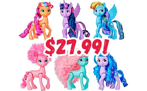 My Little Pony Rainbow Celebration set with 6 ponies from different generations