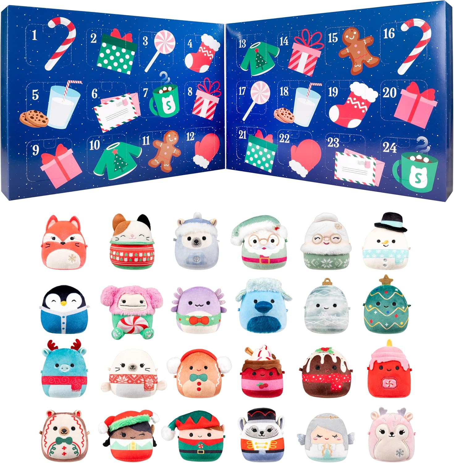 Squishmallows Original 24 Day Micromallows Holiday Plush Advent