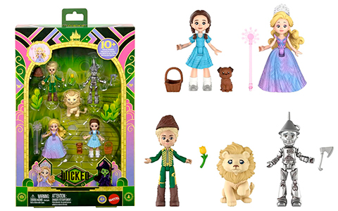 Wicked Oz Story set with Wicked For Good Glinda, Scarecrow, Dorothy, Tin Man and Lion mini dolls