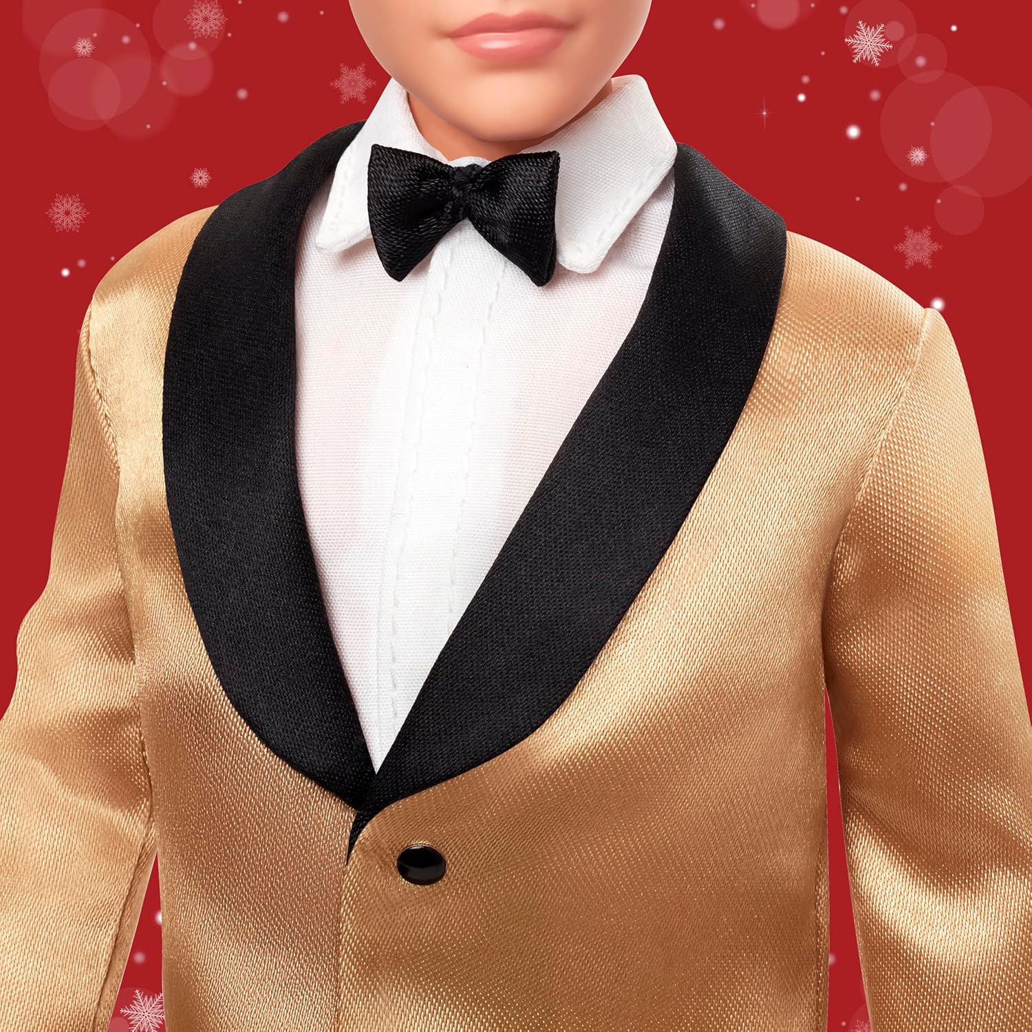 Muñeca Ken Barbie Signature Holiday 2025 – Pelo Negro Y Chaqueta Dorada De Satén, Coleccionable