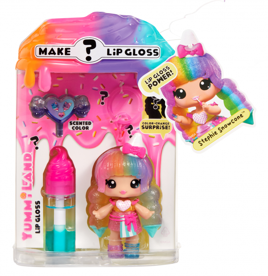 Yummiland Lip Gloss Mystery Color Change Carly Stephie Snowcone doll