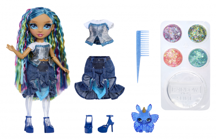 Rainbow High Rainbow Shimmers With Slime Doll Skyler (Blue)