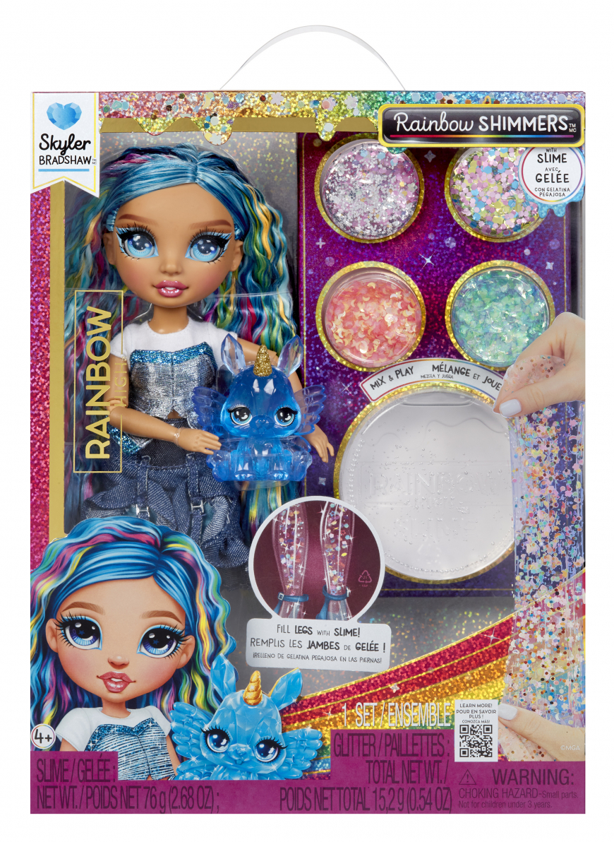 Rainbow High Rainbow Shimmers With Slime Doll Skyler (Blue)