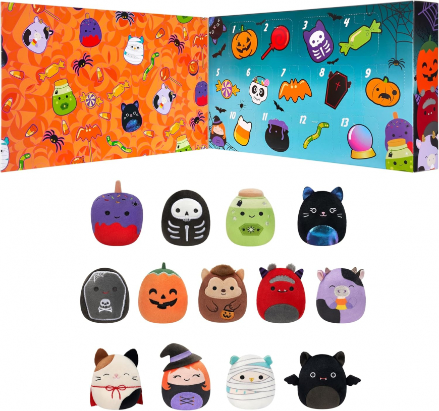 Squishmallows Original Micromallows Halloween Countdown Calendar 13-Pack Plush