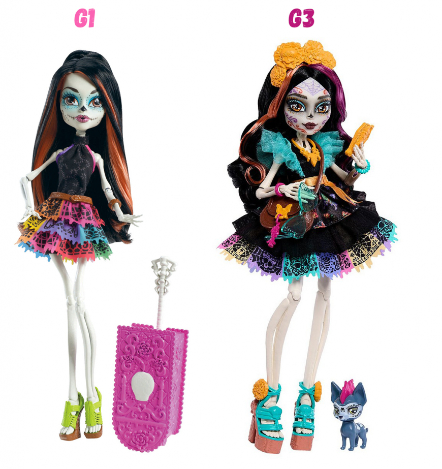 Monster High Skelita Calaveras G1 vs G3