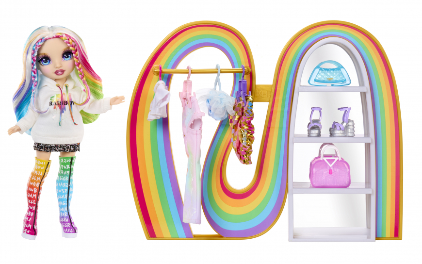Rainbow High Amaya’s Rainbow Closet Playset with Fashion Doll